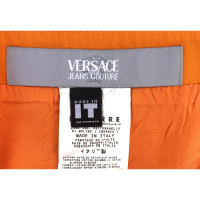 Versace Gonna in Cotone in Arancio