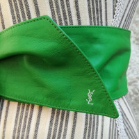 Yves Saint Laurent Cintura in Pelle in Verde