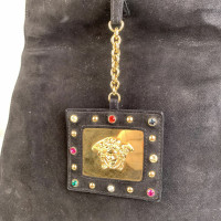 Gianni Versace Tote Bag aus Wildleder in Schwarz