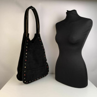 Gianni Versace Tote Bag aus Wildleder in Schwarz