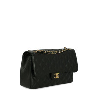 Chanel Classic Flap Bag Leer in Zwart