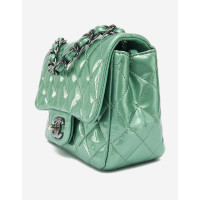 Chanel Timeless Mini Square Patent leather in Turquoise