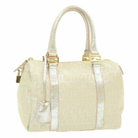 Fendi Handbag Canvas in Silvery