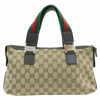 Gucci Handtas Canvas in Beige