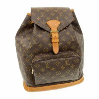 Louis Vuitton Montsouris Backpack GM31 in Tela in Marrone