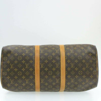 Louis Vuitton Keepall 50 in Tela in Marrone