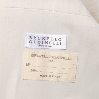 Brunello Cucinelli Veste/Manteau en Cuir en Nude