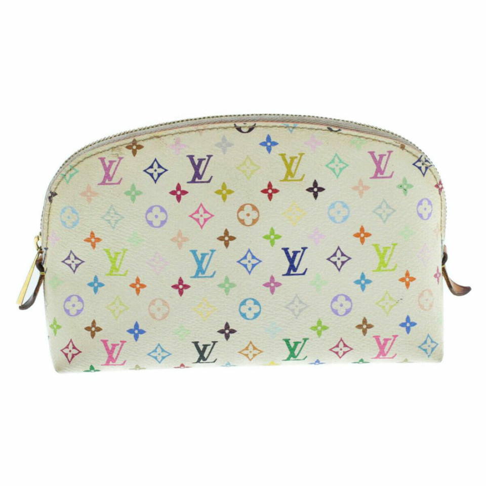 Louis Vuitton Cosmetic Pouch 17 in Tela in Bianco