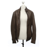 Hugo Boss Jacket/Coat Leather in Olive