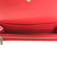 Christian Dior Pochette in Pelle verniciata in Rosso