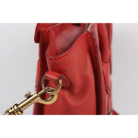Céline Luggage Nano aus Leder in Rot