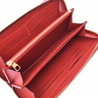 Louis Vuitton Zippy Portemonnaie aus Canvas in Rot