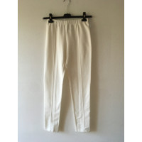 Max Mara Paire de Pantalon en Coton en Blanc