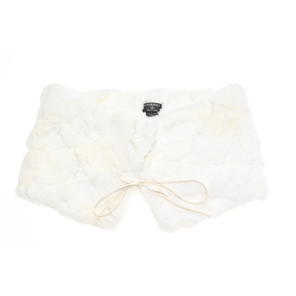 Chanel Schal/Tuch aus Pelz in Creme