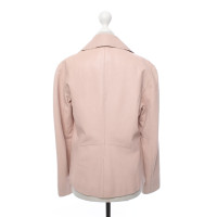 Reiss Jacke/Mantel aus Leder in Rosa / Pink