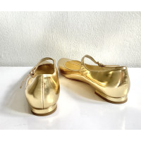 Miu Miu Slippers/Ballerinas Leather in Gold