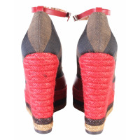 Fendi Wedges Leather in Red