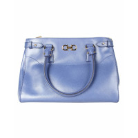 Salvatore Ferragamo Tote bag Leather in Blue