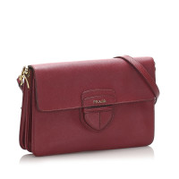 Prada Schoudertas Leer in Rood