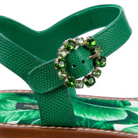 Dolce & Gabbana Sandali in Pelle in Verde