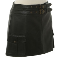 Robert Rodriguez Leather skirt in black