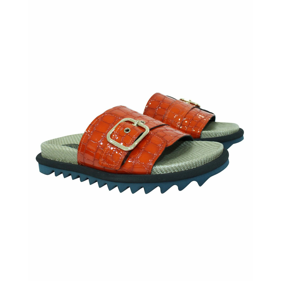 Dries Van Noten Sandals Leather in Orange