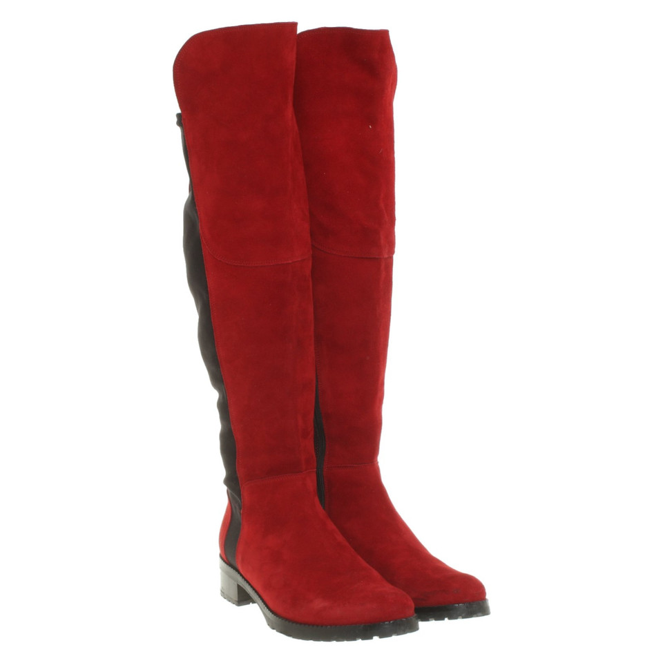 Kennel & Schmenger Bottes en Daim en Rouge