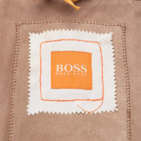 Boss Orange Jacke/Mantel aus Leder in Beige