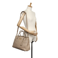 Prada Shoulder bag Leather in Beige