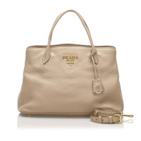 Prada Shoulder bag Leather in Beige