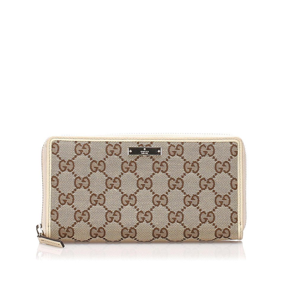 Gucci Tasje/Portemonnee Canvas in Beige