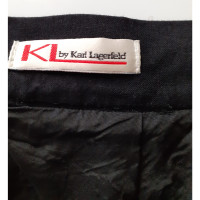 Karl Lagerfeld Rock aus Leinen in Schwarz