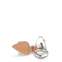 Rochas Sandals Leather in Silvery