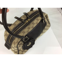 Gucci Boston Bag aus Canvas in Taupe