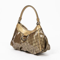 Gucci D Ring Hobo Monogramm Canvas in Goud