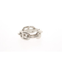 Hermès Ring aus Stahl in Silbern
