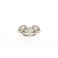 Hermès Ring aus Stahl in Silbern