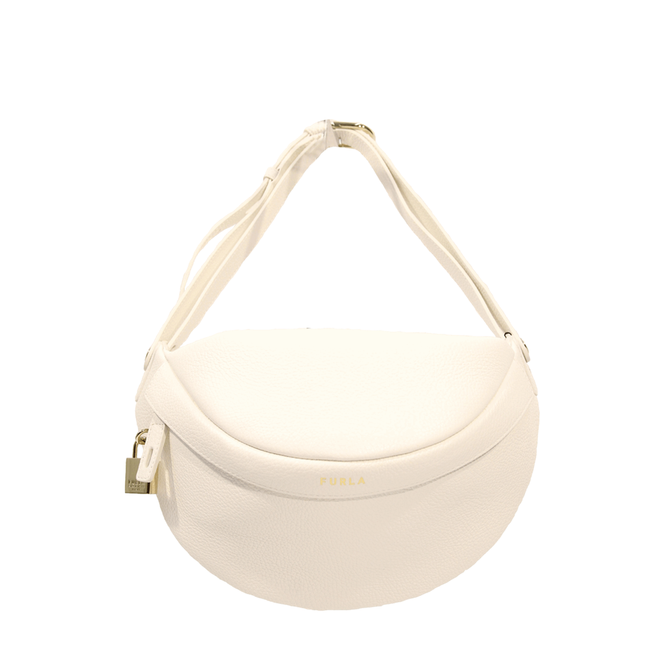 Furla Piper Belt Bag Small 32cm Leather in White