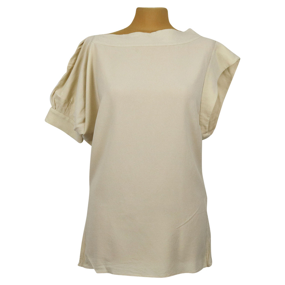 Yves Saint Laurent Top en Soie en Beige