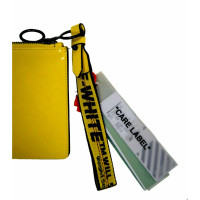 Off White Clutch Bag Leather in Yellow