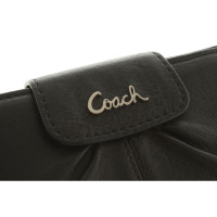 Coach Täschchen/Portemonnaie aus Leder in Schwarz