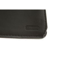 Coach Täschchen/Portemonnaie aus Leder in Schwarz