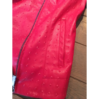 Armani Exchange Gilet in Pelle in Rosso