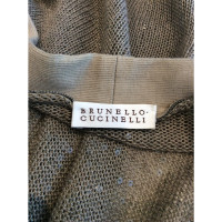Brunello Cucinelli Strick aus Leinen in Khaki