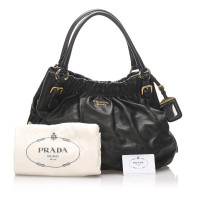 Prada Schoudertas Leer in Zwart