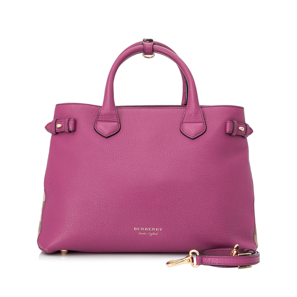 Burberry The Banner in Pelle in Rosa