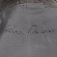 Rick Owens Veste en cuir en gris