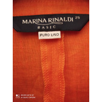 Marina Rinaldi Robe en Lin en Orange