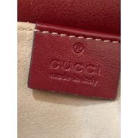 Gucci GG Marmont Flap Bag Mini Canvas in Rood