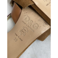 D&G Sandalen aus Leder in Braun